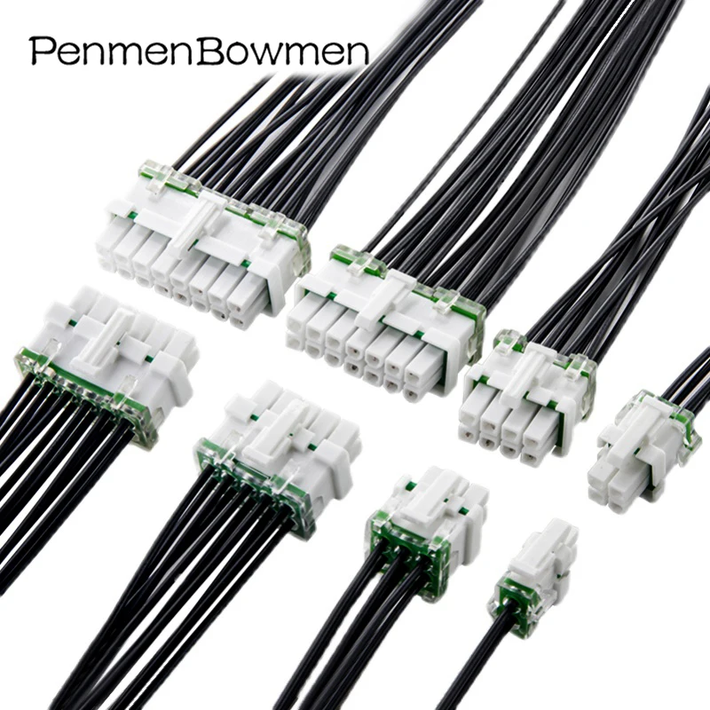 2/4/6/8/10/12/14/16Pin 5557 Type Automotive Waterproof Car Connector Wiring Harness Plug With Cable For 3901-2020/3901-2040