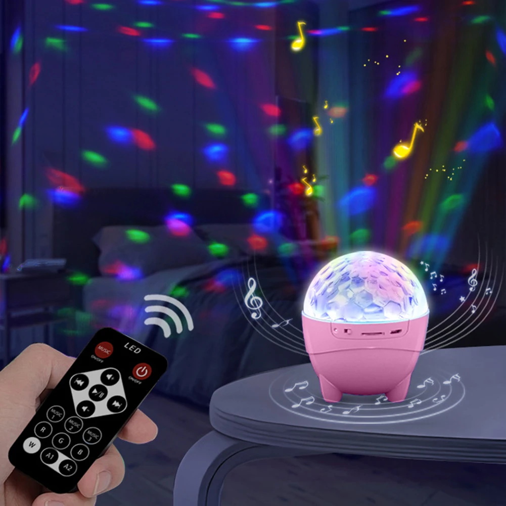

Music Starry Moon Galaxy Projector Lamp LED Night Light for Bedroom Party Decor Rotating Table Lamp Remote Bluetooth-compatible