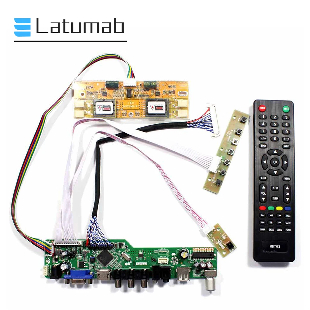 

Latumab драйвер платы для M190MWW1 19 "Экран Дисплей матрица ТВ + USB + VGA + HDMI совместимых с 1440 × 1900 плата контроллера