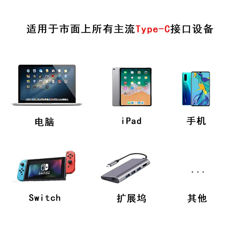 

20PIN side suction elbow MacBook magnetic suction Type-C adapter 100W full-function charging transmission 4k video