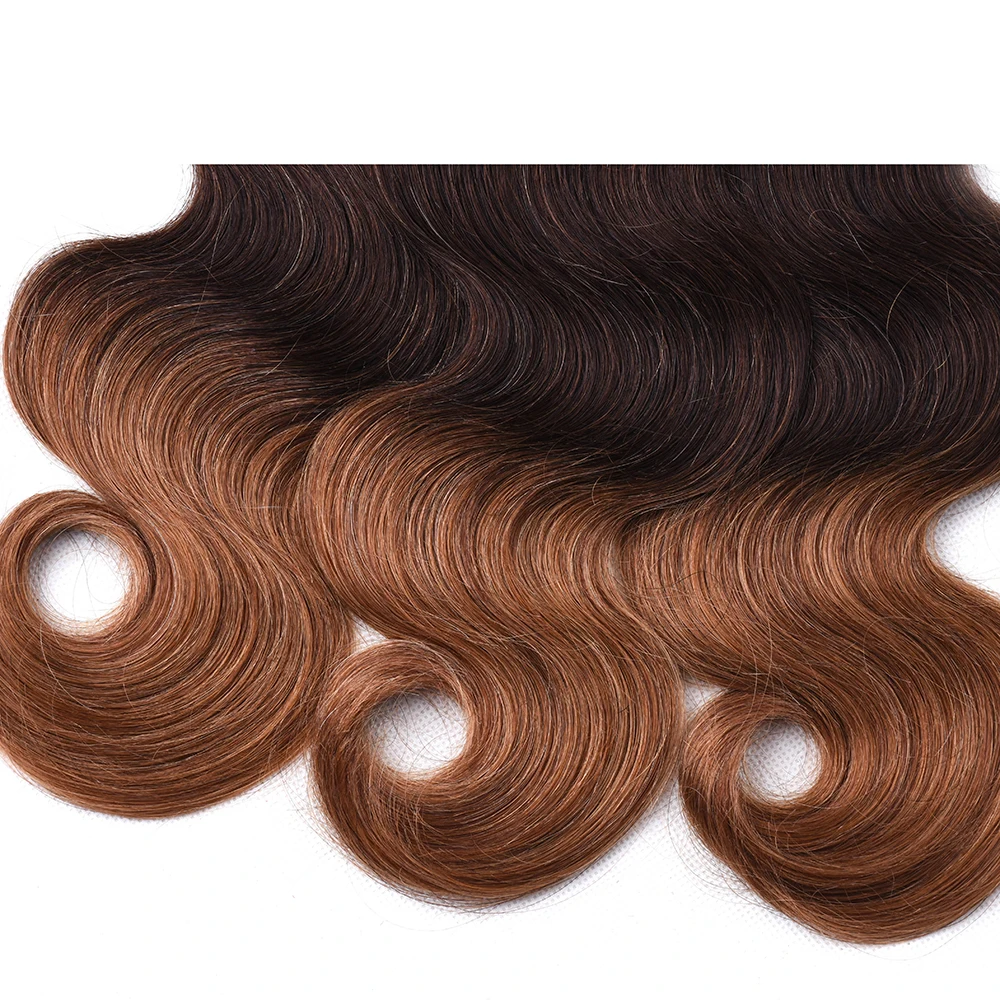 

TB/4/30 Ombre 3 color Human Hair Bundles Body Wave Human Hair Extensions Brazilian Hair Weave Bundles Machine Double Weft Remy