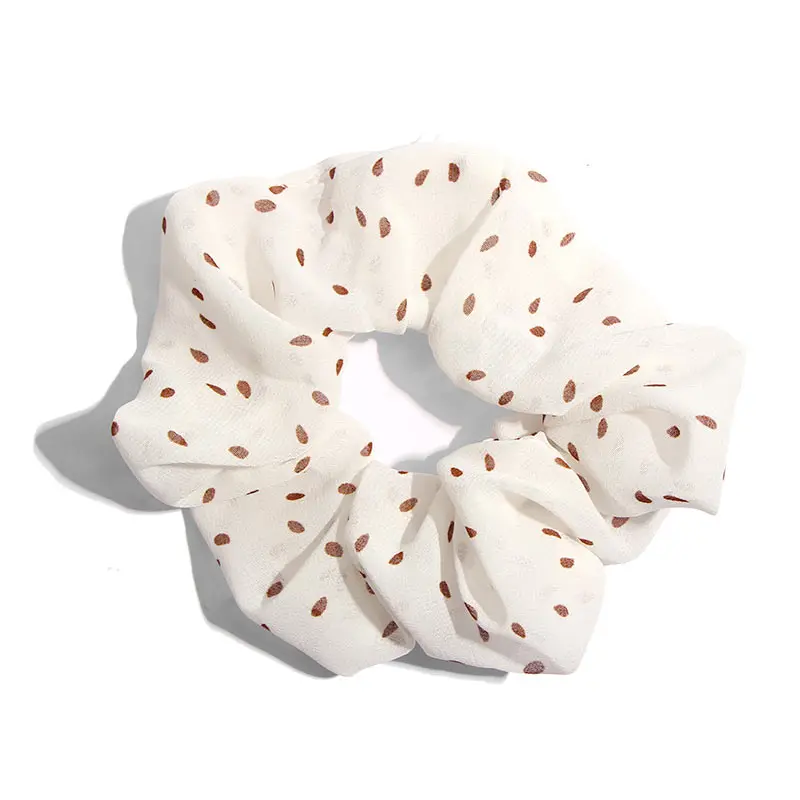 Повязка на голову женская шифоновая в горошек эластичная | Украшения и