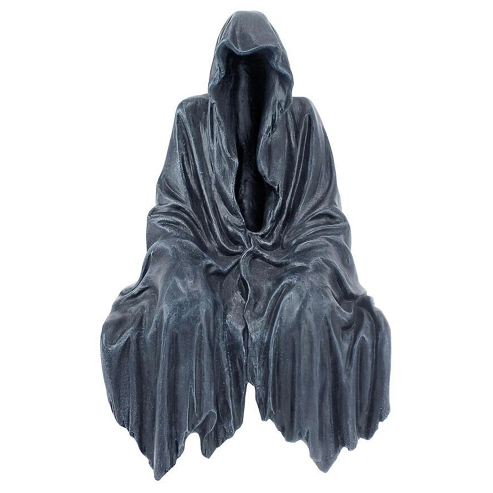 

Gothic Nightcrawler Statue Sitting Thriller in Black Robe Decorative Dark Cloak Mysterious Master Ornament for Home TWEL889