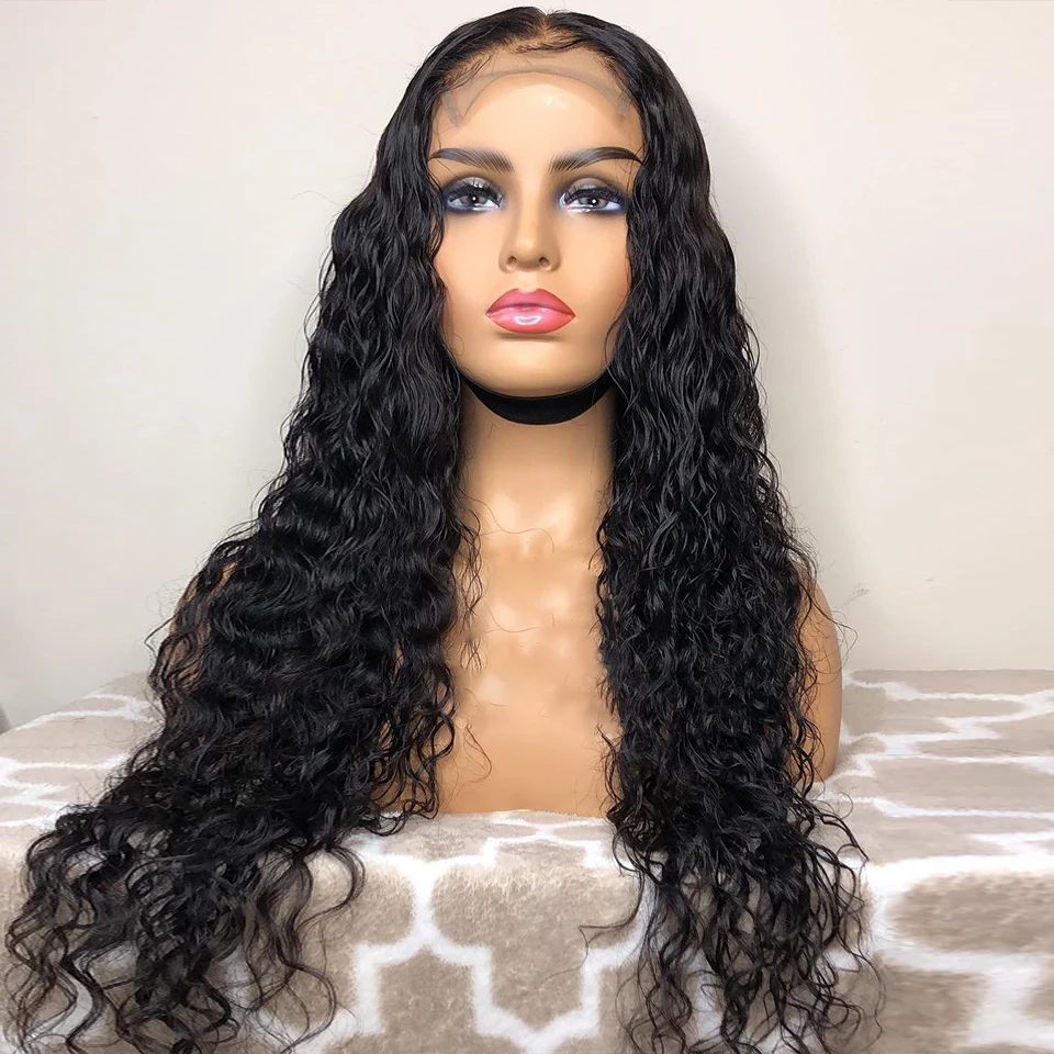 Deep Wave Human Hair Wig Lace Front Human Hair Wigs For Black Women Baby Hair Brazilian Remy Bleached Knots Pre Pluck Eseewigs