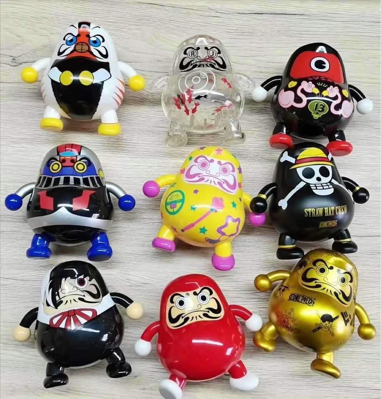 

9 шт. Bandai Dharma Фигурки игрушки 10 см аниме цельные настольные украшения автомобили орнамент куклы