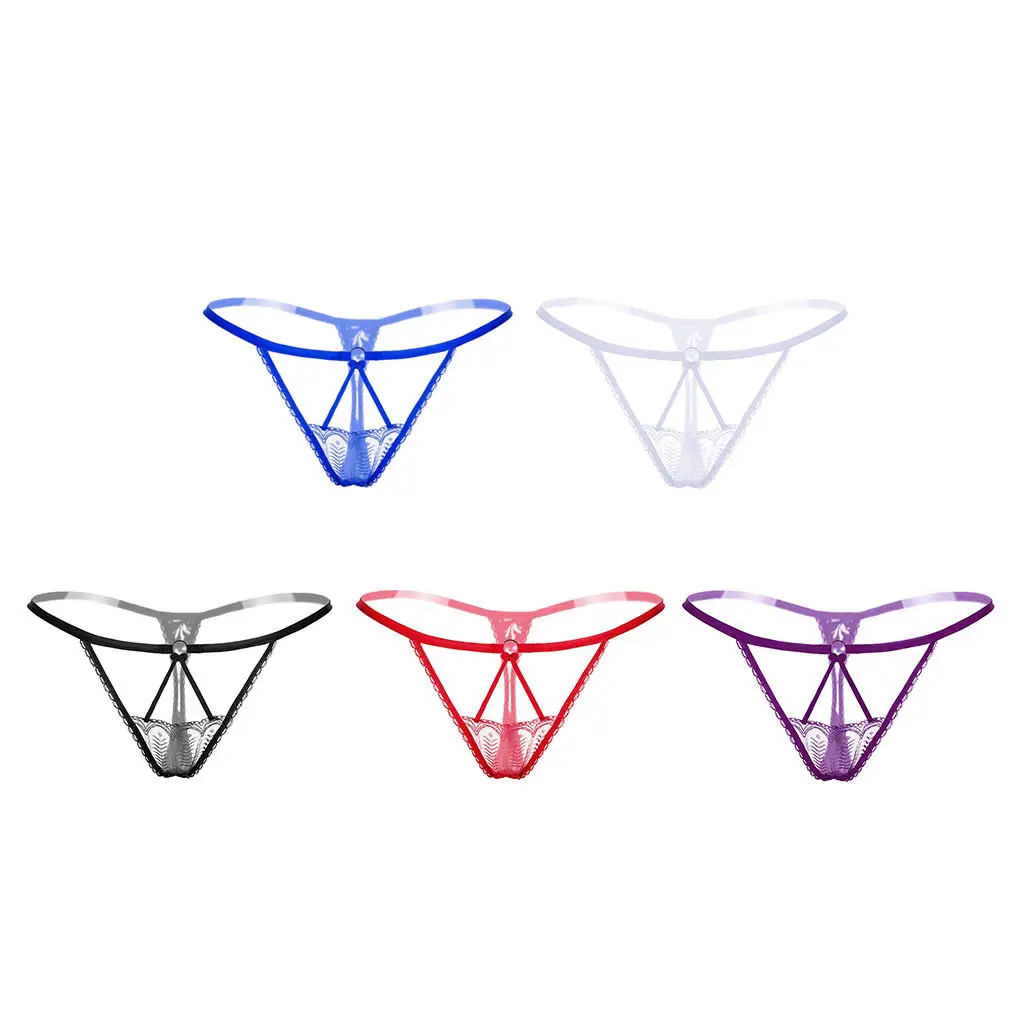 

Sexy Hollow G-String Panties Low Rise T-back Underwear Smooth Thongs Sexy Lace Lingerie Underwear for Women