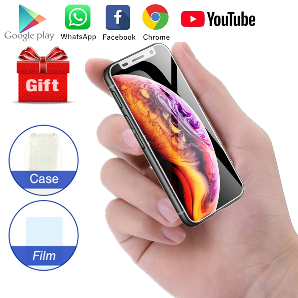 Смартфон Melrose 4G LTE, 3,4 дюймов, супер мини телефон, 1 ГБ, 8 ГБ, Android 8,1, отпечаток пальца, ID, WIFI, точка доступа, мобильный телефон