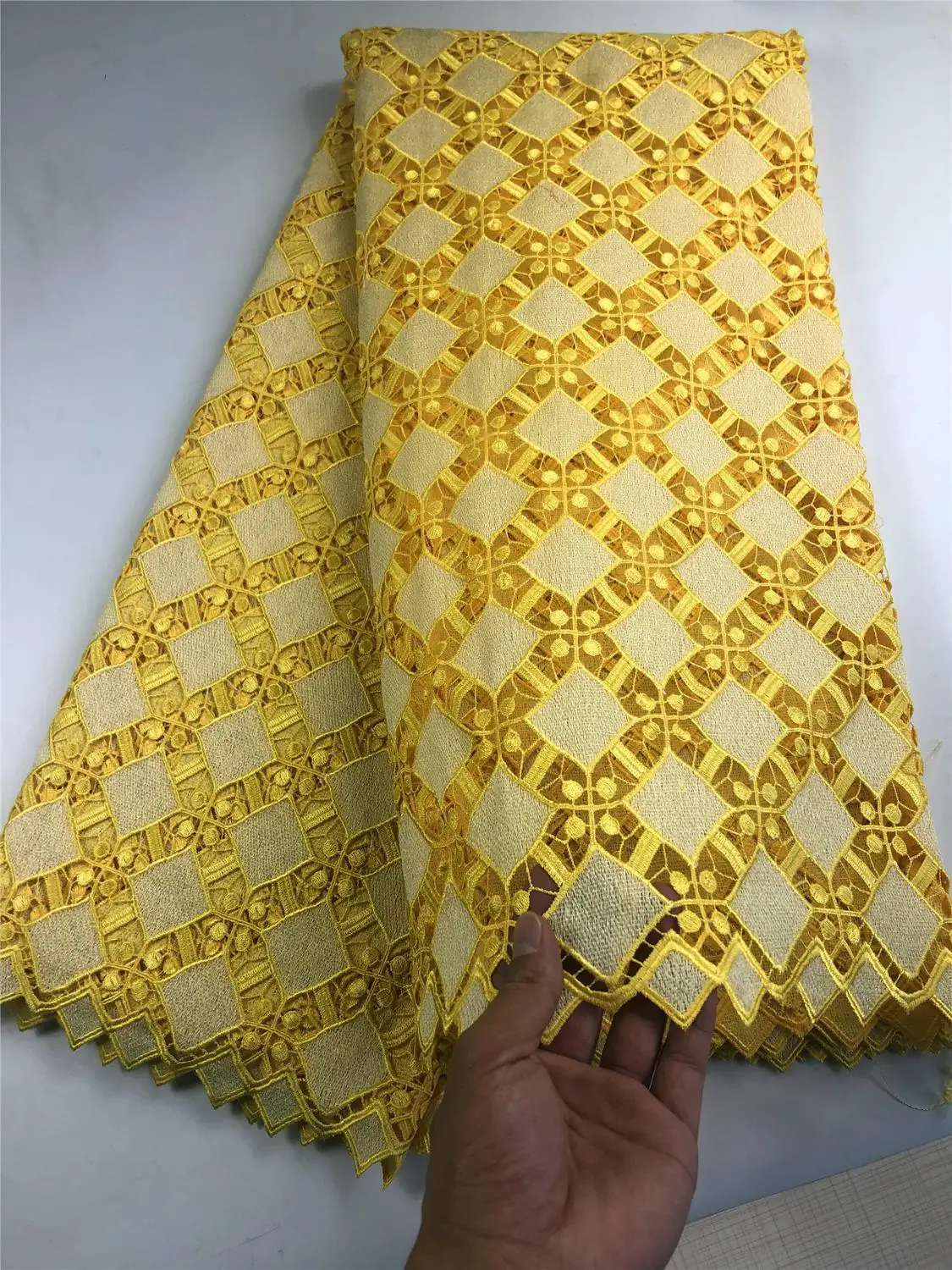 Африканский гипюр кружевная ткань высокого качества шнур для вина 5 ярдов