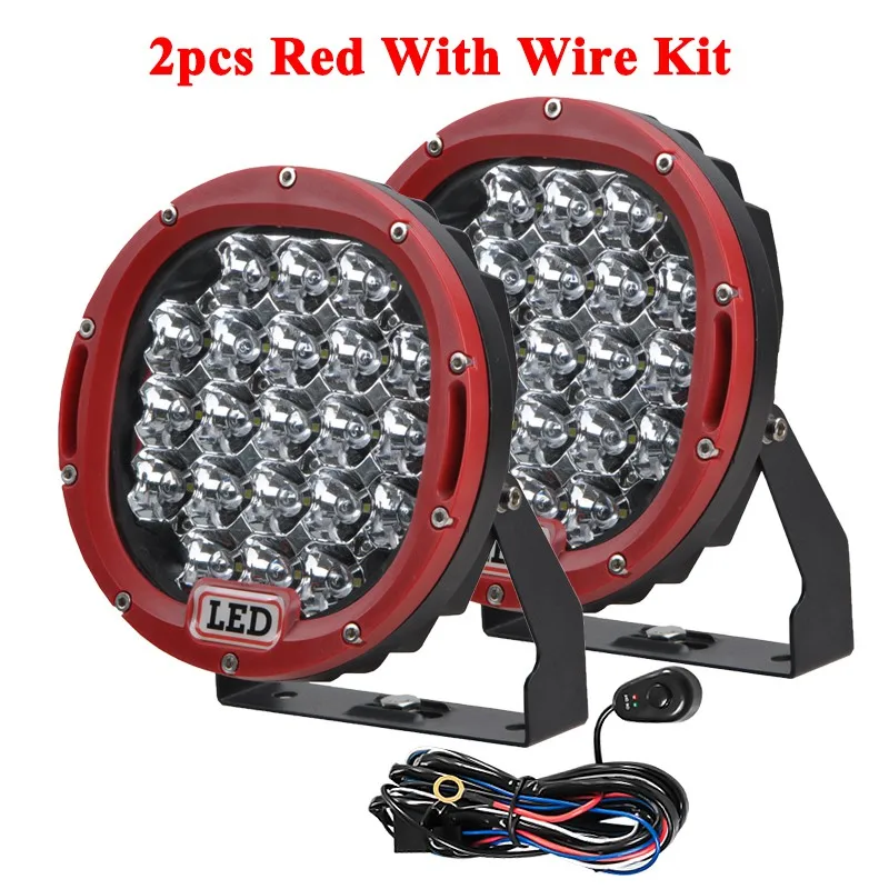 2pcs Red and Wire VISORAK " внедорожный светодиодный рабочий светильник 4x4 4WD ATV светодиодный светильник для внедорожников, грузовиков, светодиодный светильник для 4WD 4x4, грузовиков, внедорожников - Цвет: 2pcs Red and Wire