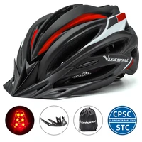 victgoal bicycle helmets matte black men women bike helmet back light mtb mountain road bike integrally molded cycling helmets
