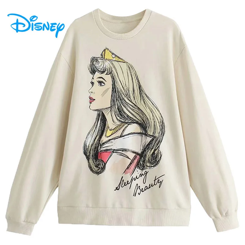 

Свитшот женский с длинным рукавом и круглым вырезом, в стиле Disney