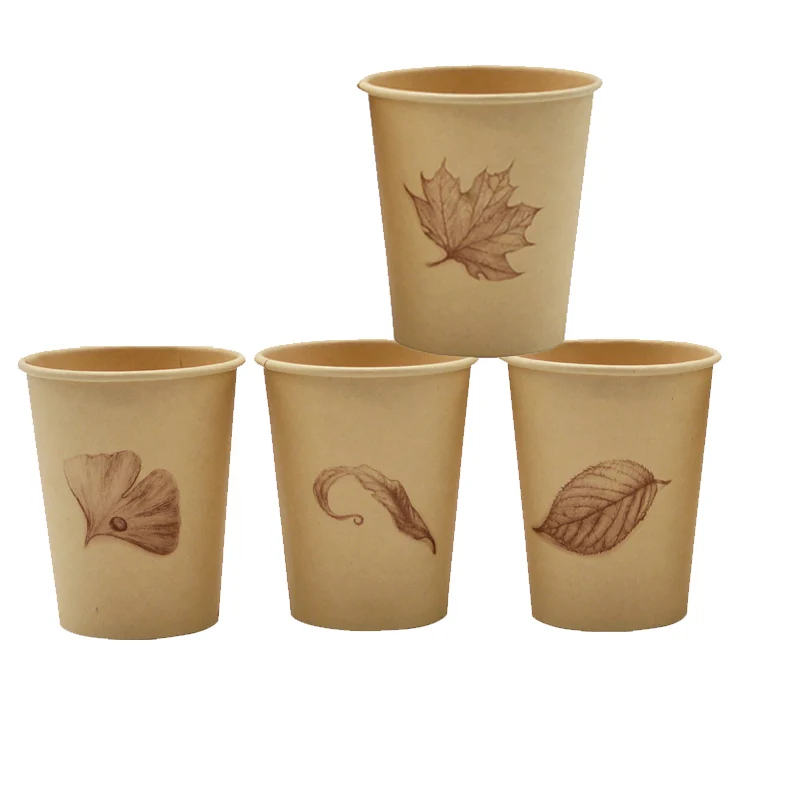 

8 oz Eco Friendly Degradable Paper Cup disposable coffee cup Bamboo fiber Paper Creative Office Supplies DEC564