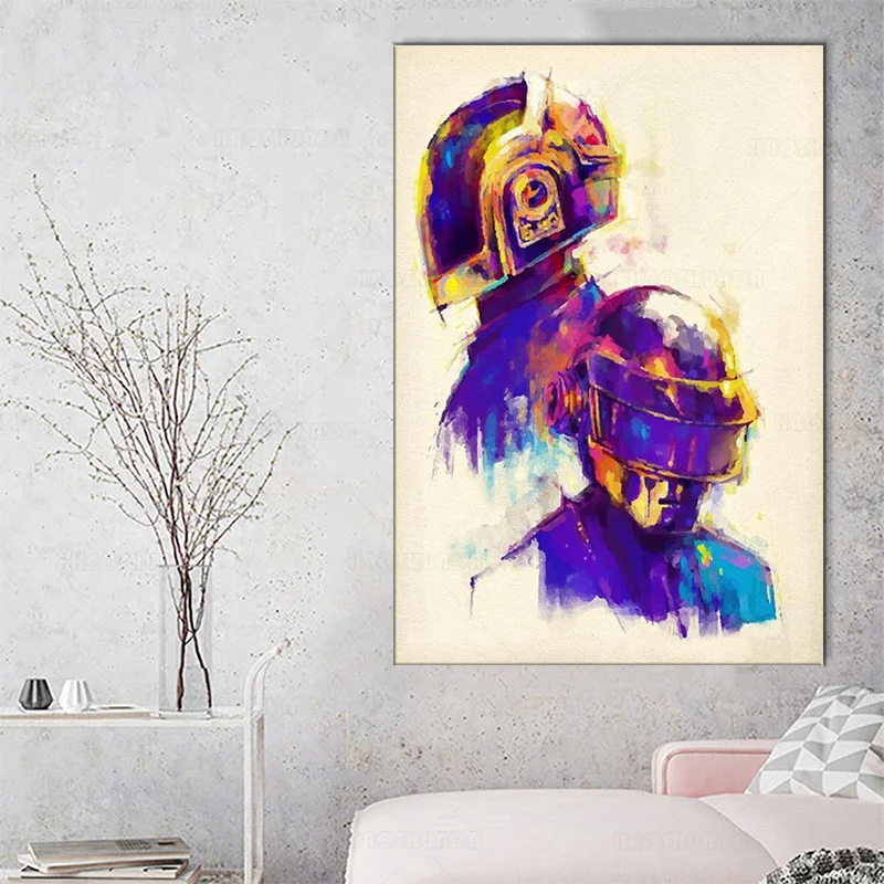 Daft панк Живопись Искусство Холст плакат печать домашний декор живопись - купить