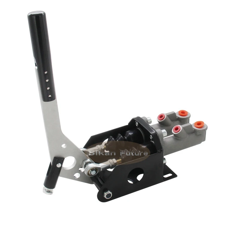 Черный Universal Car Racing Hydraulic Drift Handbrake Vertical Horizantal Drift Lever Drift E-Brake Double Cylinder Hand Brake - Цвет: Черный