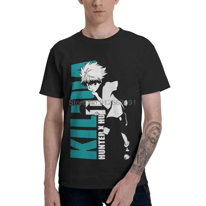 Футболка Hxh Killua Zoldyck Мужская 100% хлопок печатная модная футболка с коротким
