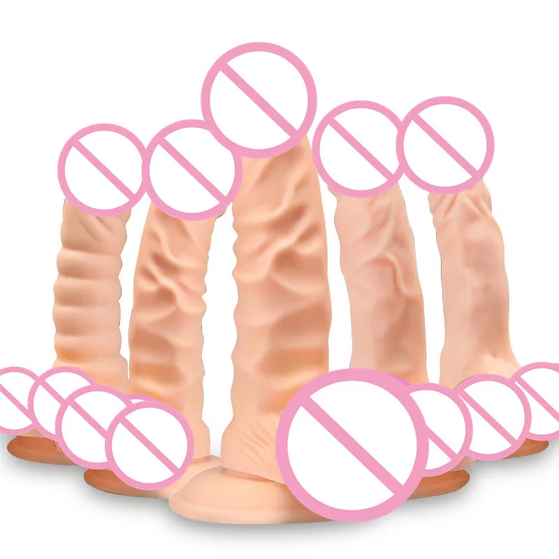 Мягкий фаллоимитатор из толстого силикона с присоской искусственный член