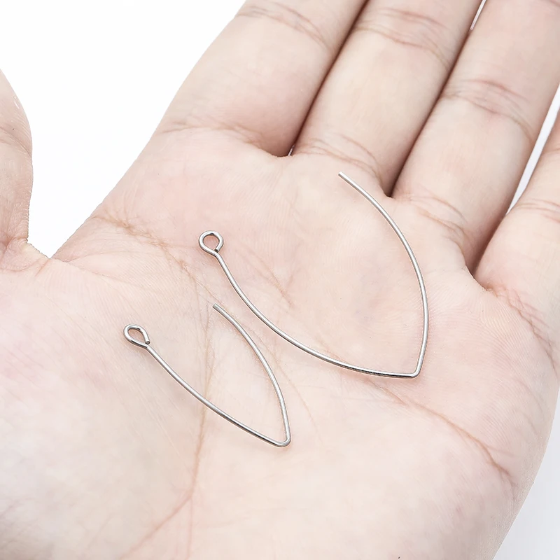 Металлические треугольные серьги Крючки из нержавеющей стали 100 шт./лот для