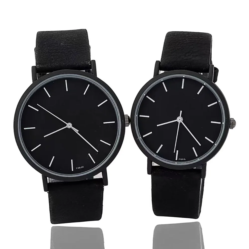 Couple Watches Set Men Women Simple watch Gift for Lover's 6pcs set Boutique Present Belt Beaded Bracelet Sunglasses Card Holder