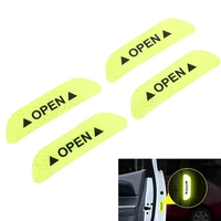 4pcsset car door stickers diy car open reflective tape warning mark reflective open notice bicycle accessories exterior