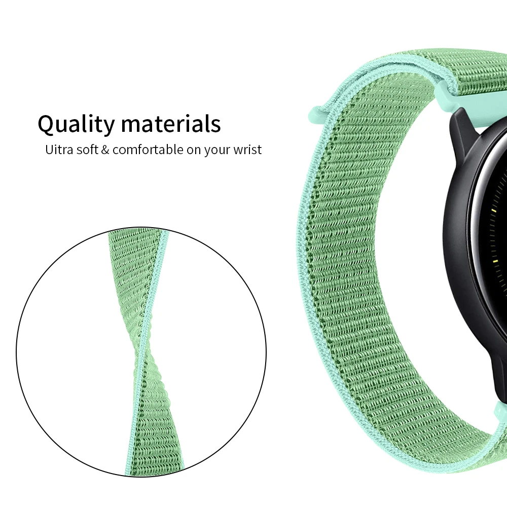 20 мм ремешок для часов Quick Release для samsung Galaxy Watch Active 2 Band Galaxy 42 мм ремешок Classic gear S2 спортивные часы с нейлоновым ремешком