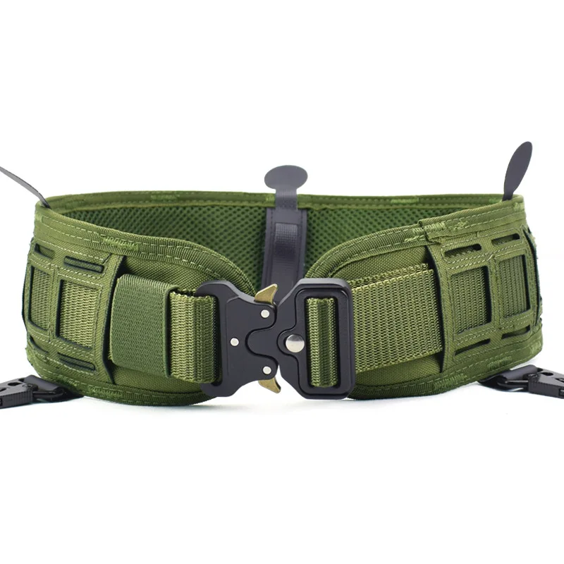 New Laser Cutting Tactical Waist Belt Water Resistant Adjustable Training Waistband Support for Molle System