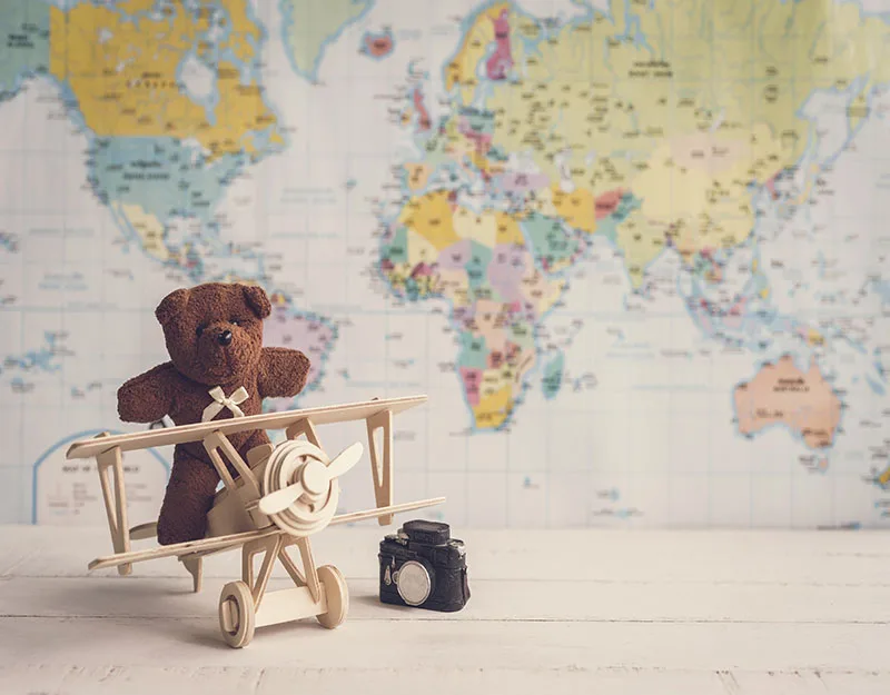 Фон для фотосъемки с изображением карты задний фон на день рождения баннер детей