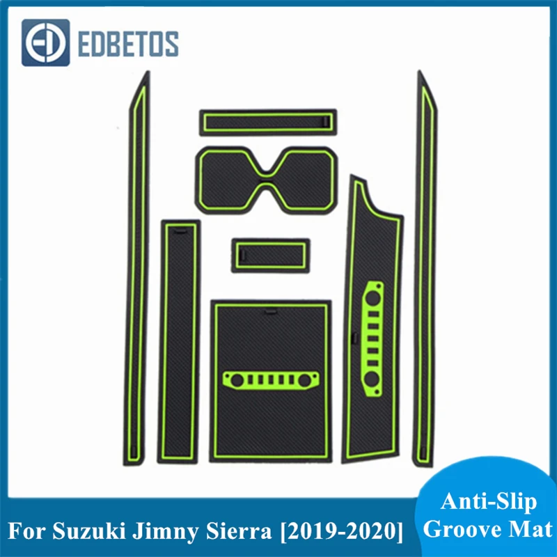 

Car Gadget Pad For Suzuki Jimny 2019 2020 JB64 JB74 Jimny Sierra Accessories Gel Pad Rubber Gate Slot Mat Cup Mats Tapis Voiture