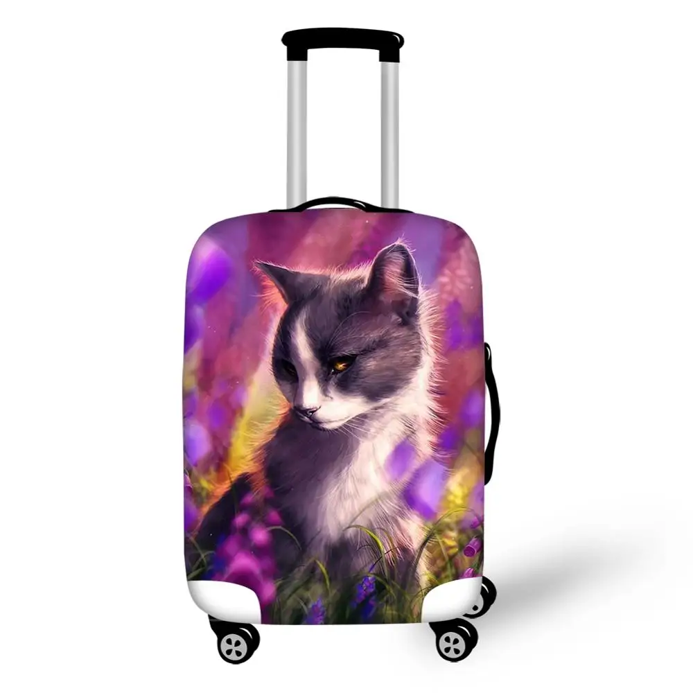 HaoYun Cartoon Suitcase Cover Fantasy Cats Pattern Elastic Dustproof Luggage Cover Kawaii Animal Luggage Protective Accessories