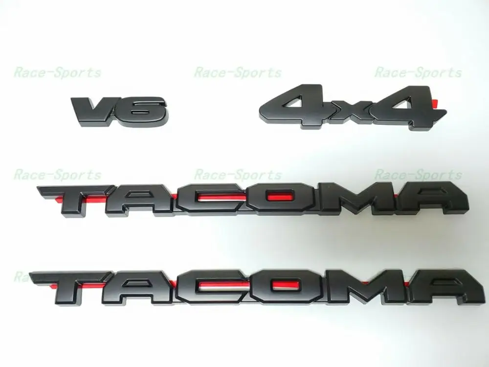 4 шт./комплект значок-эмблема TACOMA V6 2016-2020 | Автомобили и мотоциклы