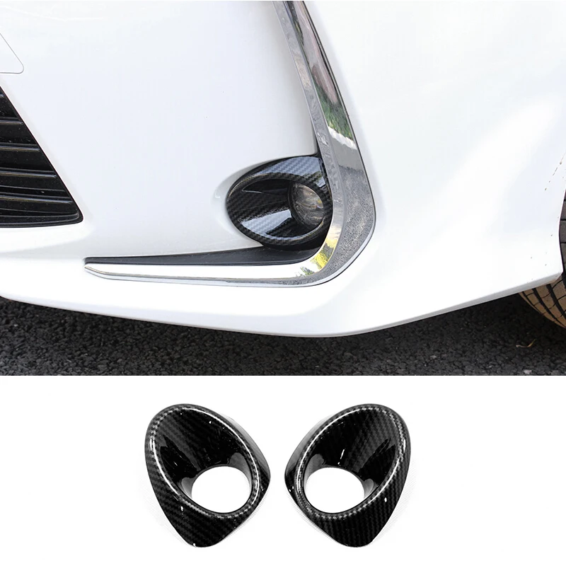 

ABS Carbon Fibre Car Front Fog Lampshade Cover Frame Cover Trim Car Styling For Toyota Corolla Sedan 2019 2020 Accessories 2pcs