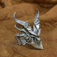 huge 925 sterling silver death dragon ring mens biker punk ring ta274