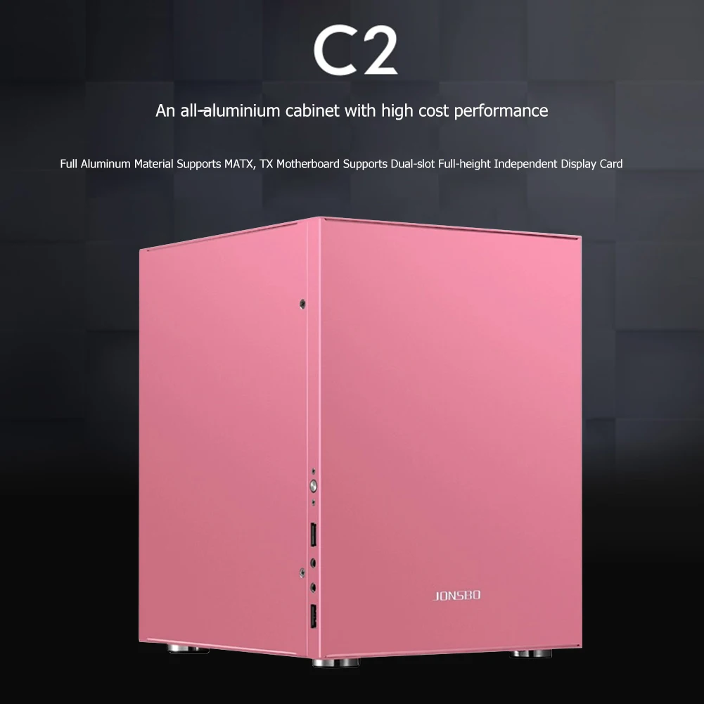 Jonsbo C2 ITX Микро Мини компьютер ПК чехол USB3.0 Аудио Микрофон алюминиевый маленький