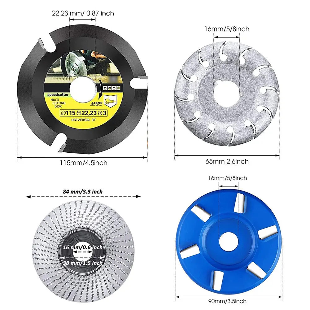

Woodworking Grinding Wheel Abrasive Disc 4PCS Rotary Disc Sanding Angle Grinder Cutting For Dremel Rotary Tools Accessories