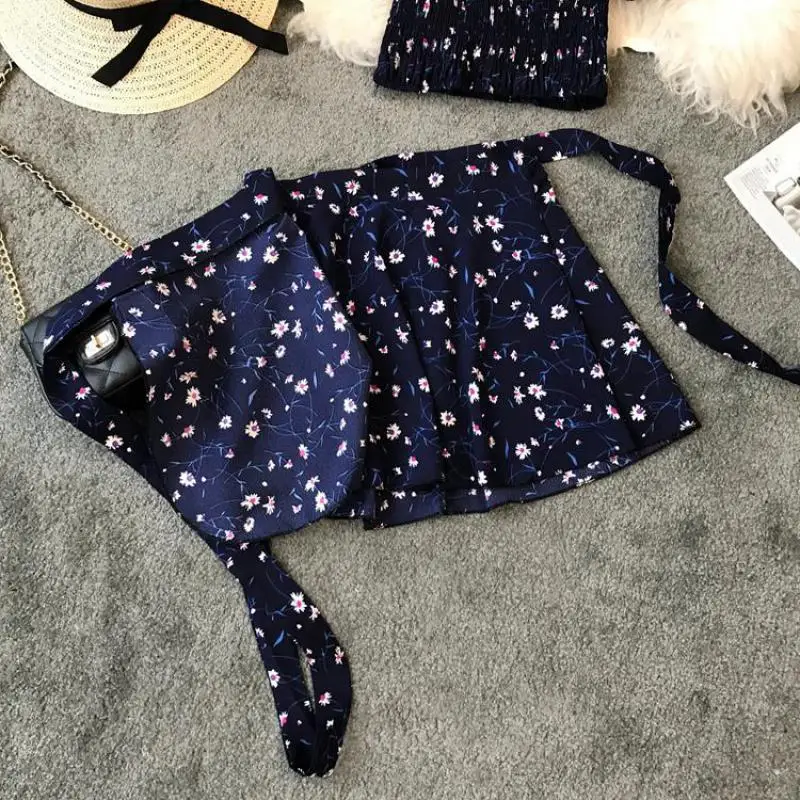 Женские летние комплекты из двух предметов новинка 2019 женский сексуальный топ с