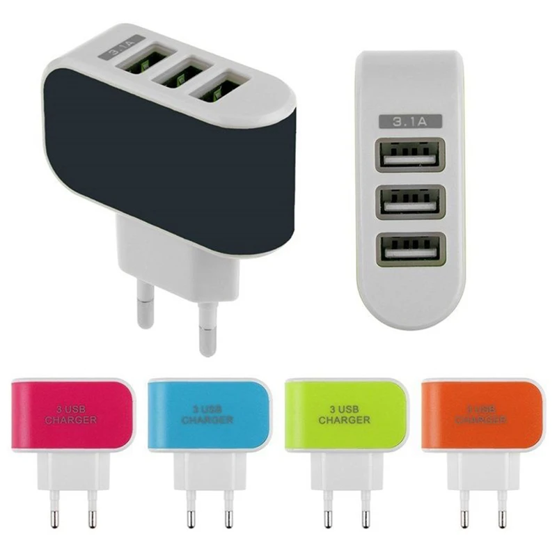 DOITOP Универсальный 3.1A 3 порта USB настенный домашний Путешествия AC Быстрая зарядка