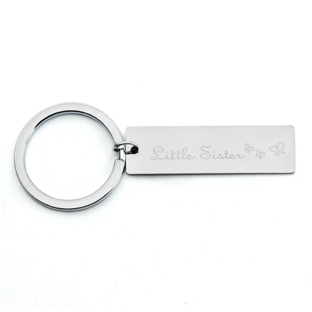 

36 шт. маленькая сестренка брелок бабочка квадратный кулон брелки для женщин Девушка Лучшие друзья подарок брелок ювелирные изделия из нерж...