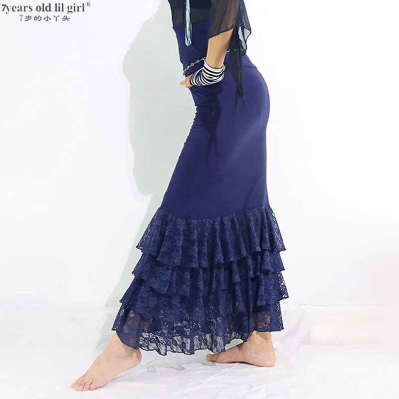 Платье для тренировок фламенко многослойная Одежда танцев в испанском стиле