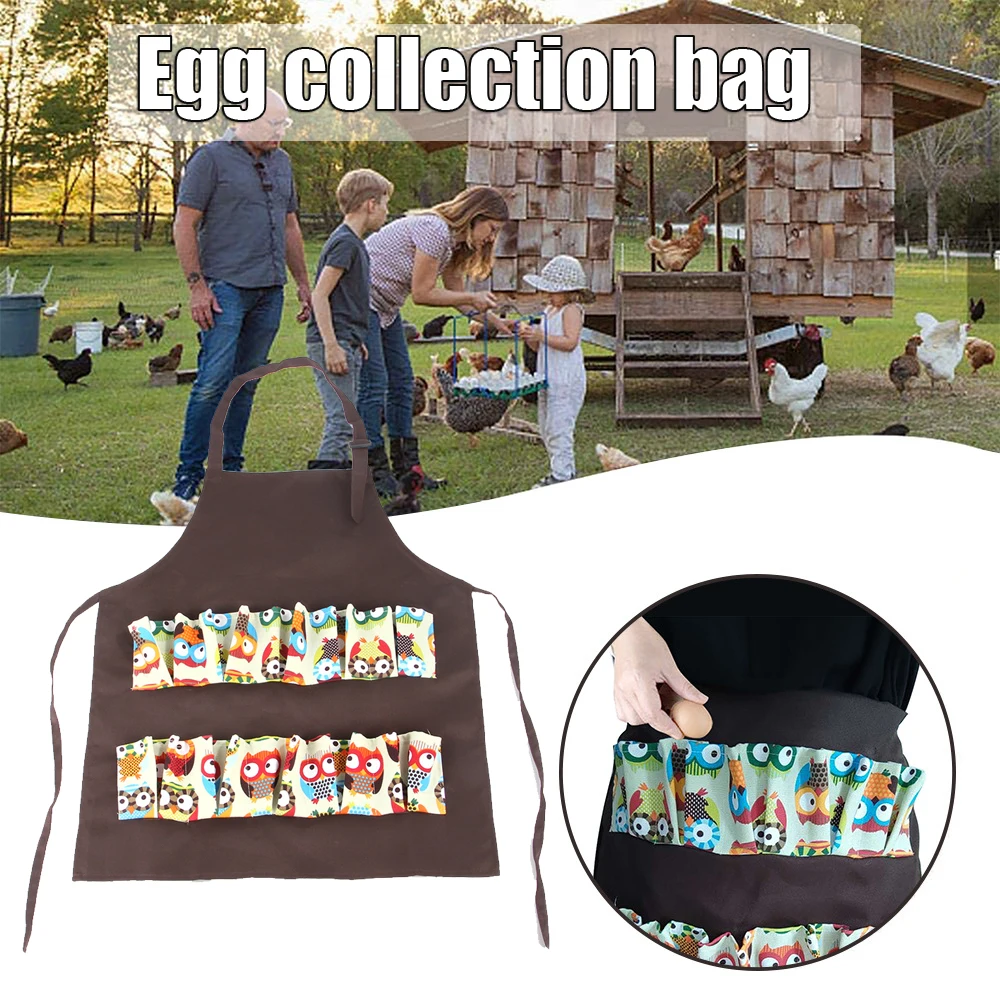 

Eggs Collecting Apron with 10/12 Pockets Fruit Food Gathering Holding Apron for Farm Outdoor 3 Size for Kids Adult Hot