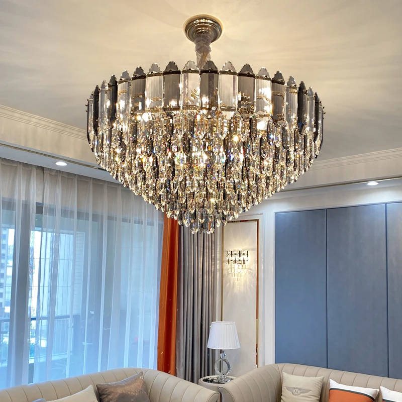 

Luxury Crystal Chandelier Atmosphere Living Room Light Post Modern Bedroom Kitchen Light Dining Room Pendant lightsart luxury
