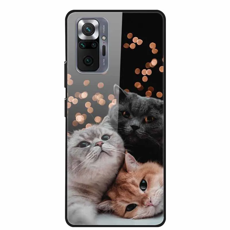 Tempered Glass Colorful Cover For Xiaomi Redmi Note 10 Pro Case Hard Shockproof Funda for Redmi Note10 / Note 10Pro Cases Shell