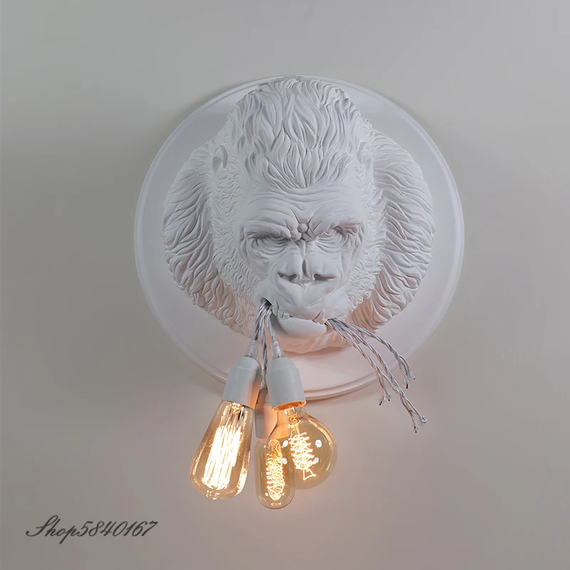 Скандинавский дизайнерский настенный светильник Gorilla настенное бра из смолы