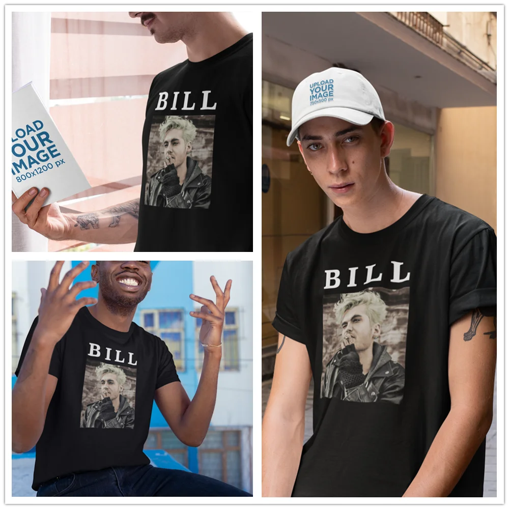 Tokio Hotel футболка BILL Inspiration Roukeys с коротким рукавом мужская модным принтом