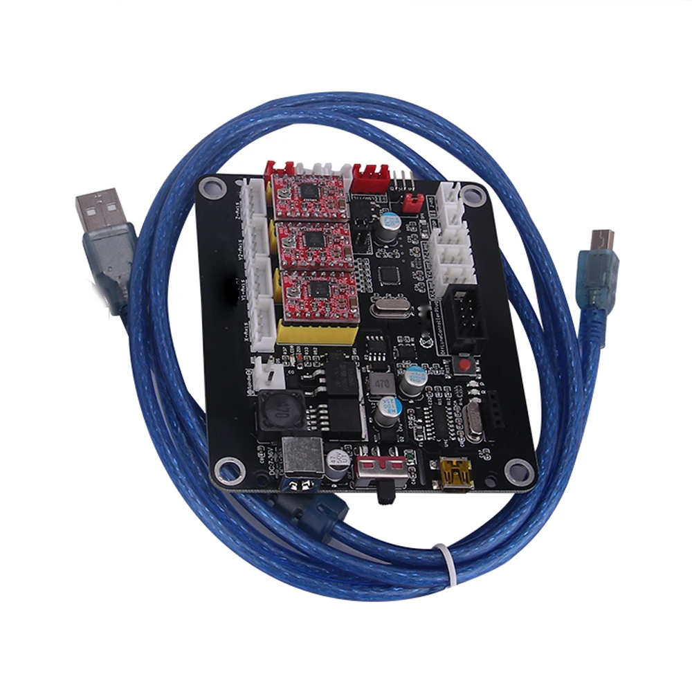 3 axis Control board GRBL в автономном режиме 3 оси плата контроллера шагового двигателя двойной оси Y USB драйвер платы для GRBL для лазерный гравировальный станок резьба по дереву - Цвет: 3 axis Control board