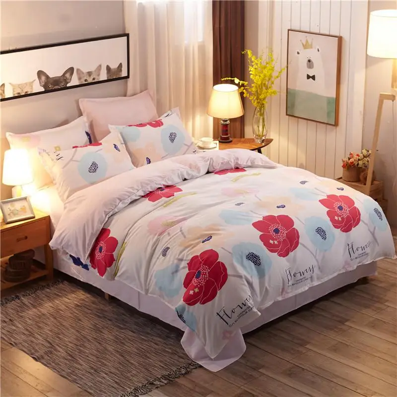 53 классический в серую полоску постельным бельем кровати набор с голубыми