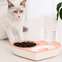 pet dog automatic feeder cat drinking bowl dual port water drinking cat feeding 600ml large capacity dispenser cat dog