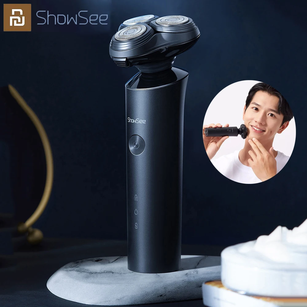 

Электробритва Xiaomi Showsee Мужская, перезаряжаемая Водонепроницаемая моющаяся для сухого и влажного бритья бороды, быстрая зарядка, Type-C