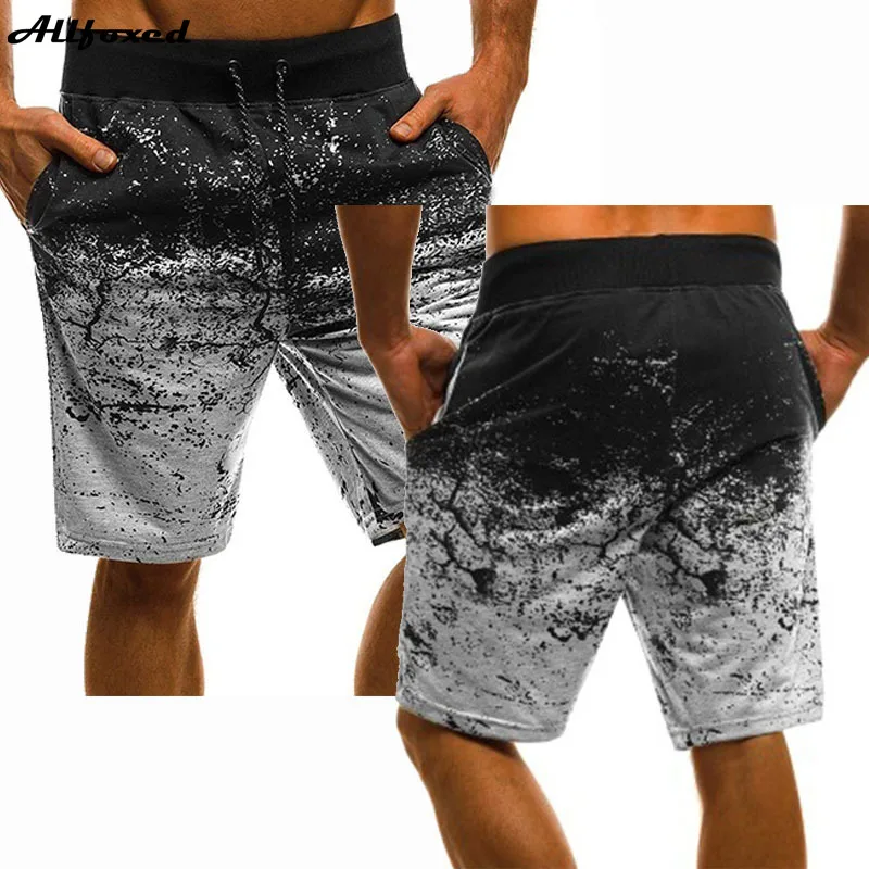 

Men Casual Spotted Shorts Fashion Printed Joggers Short Sweatpants 2021 Summer Drawstring Hip Hop Slim Workout Shorts Plus Size