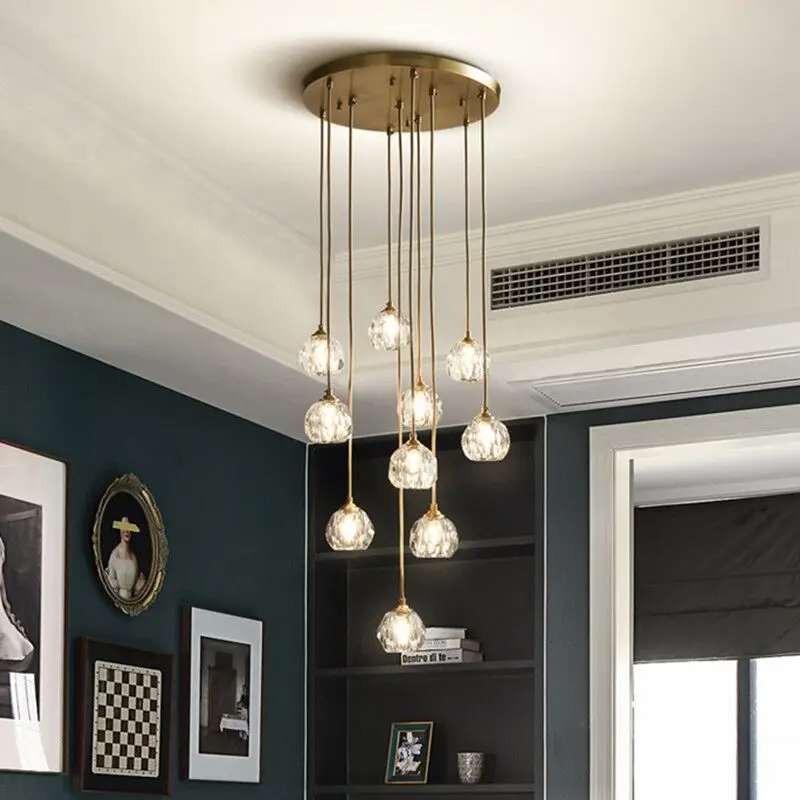 Modern Luxury Crystal Chandelier Lighting LED Light For Living Room Dining Bedroom Indoor Fixtures Hanging Lamp | Лампы и освещение