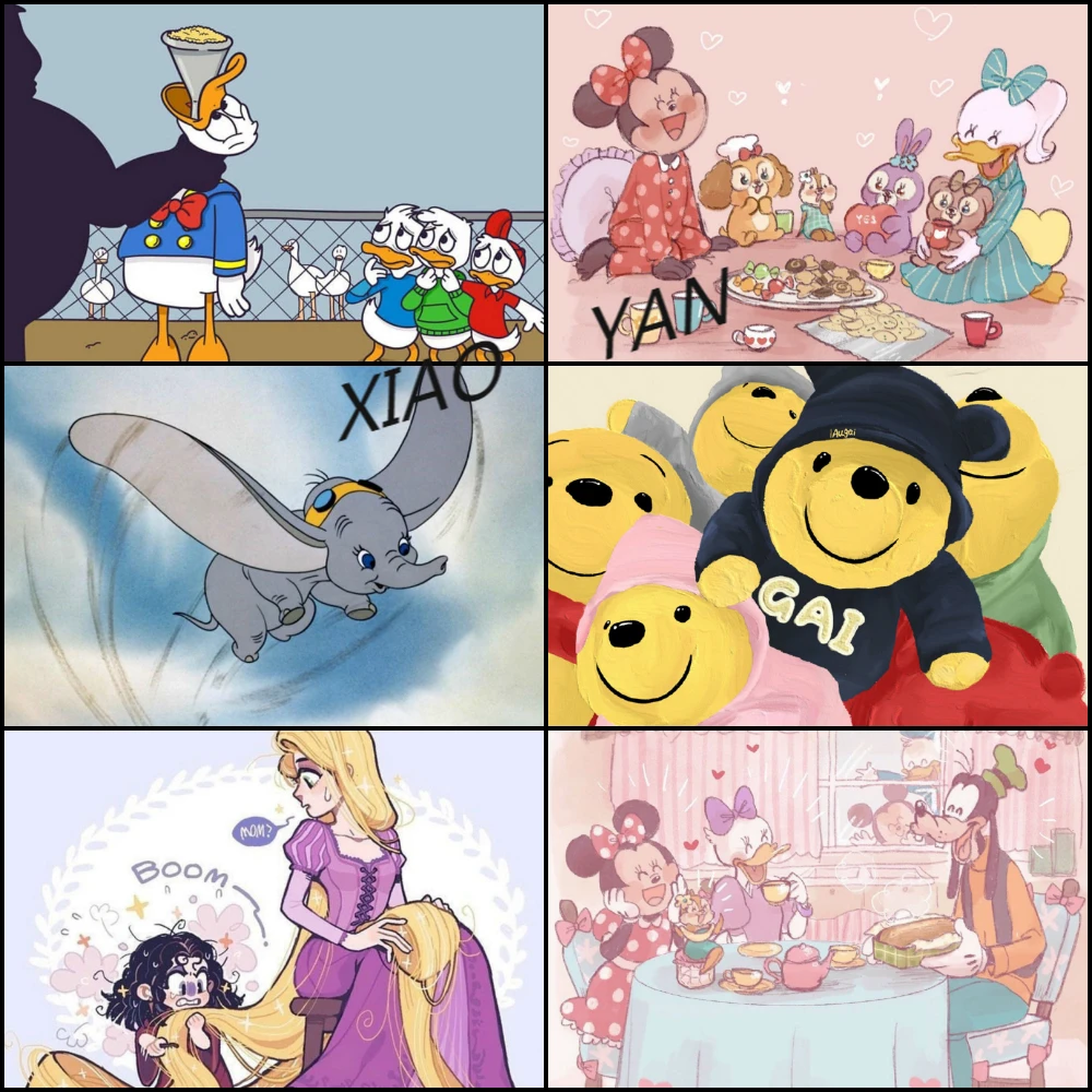 

Алмазная 5D мозаика Микки Минни Дамбо Винни Пух, живопись, мозаика из страз «сделай сам», полная Алмазная вышивка, домашний декор