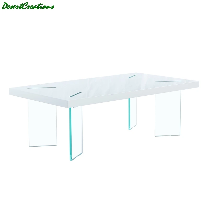 

Coffee table MDF top with Tempered Glass legs
